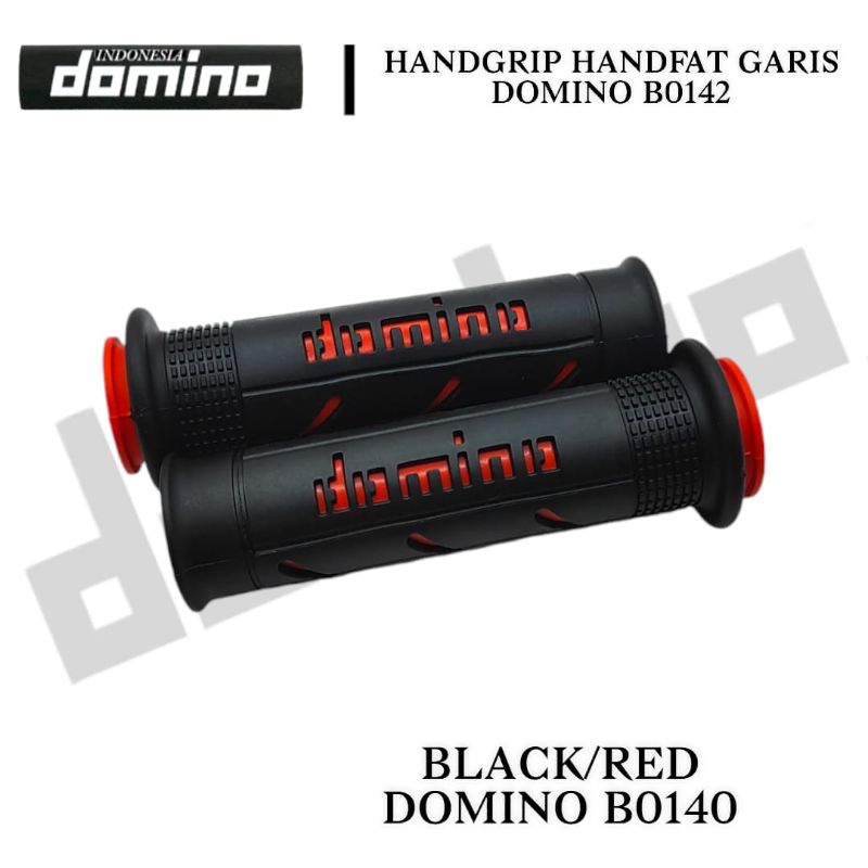 Domino Handgrip Motor Grip Garis Universal Merah