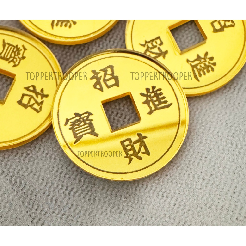 Dekorasi Hiasan Imlek Koin Emas Pajangan Uang Koin Emas Kecil Hiasan Uang Imlek | Imlek CNY Replika 