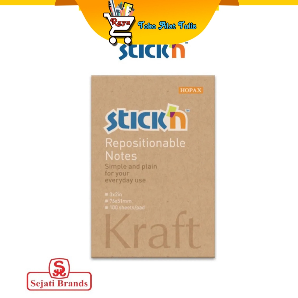 

Stick'n Kraft Notes 21638 3×2 inch / 76x51mm