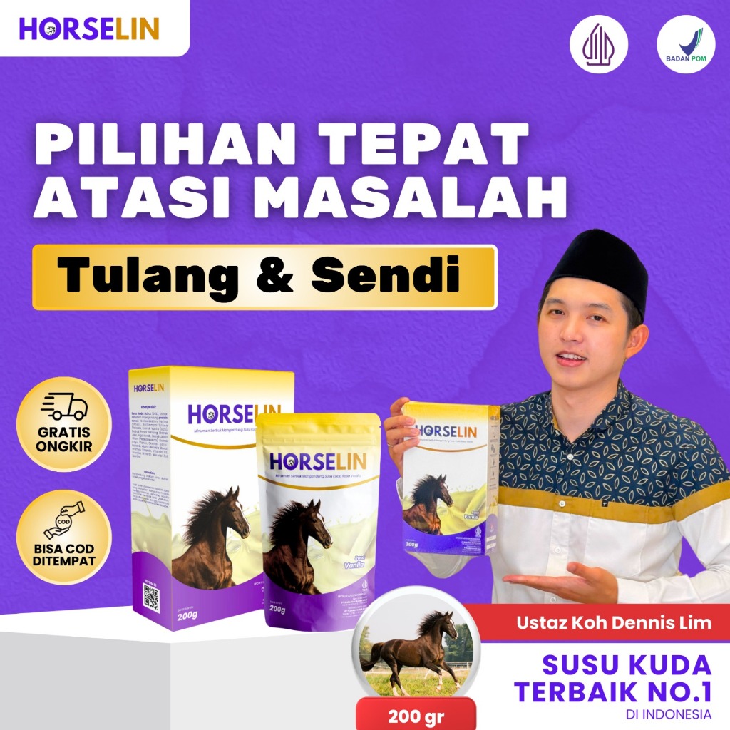 

Horselin Susu Kuda Premium 200gr Original Asli Sumbawa Atasi Nyeri Sendi Pegal Linu Asam Urat