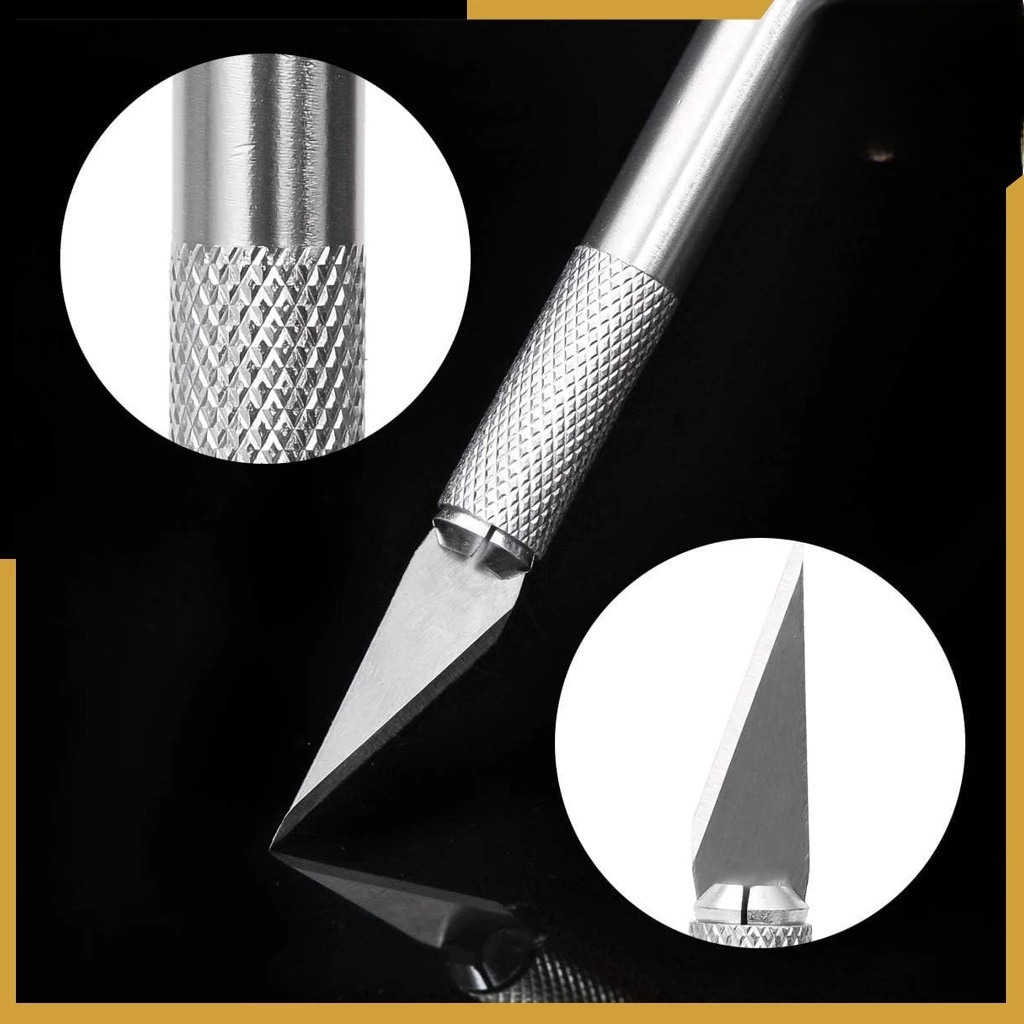 

6psc Set Pisau Seni (Total 6 Mata Pisau) / 1 Pisau Hobi Ukir + 1 Mata Pisau / Hanya 5 Mata Pisau Pengganti