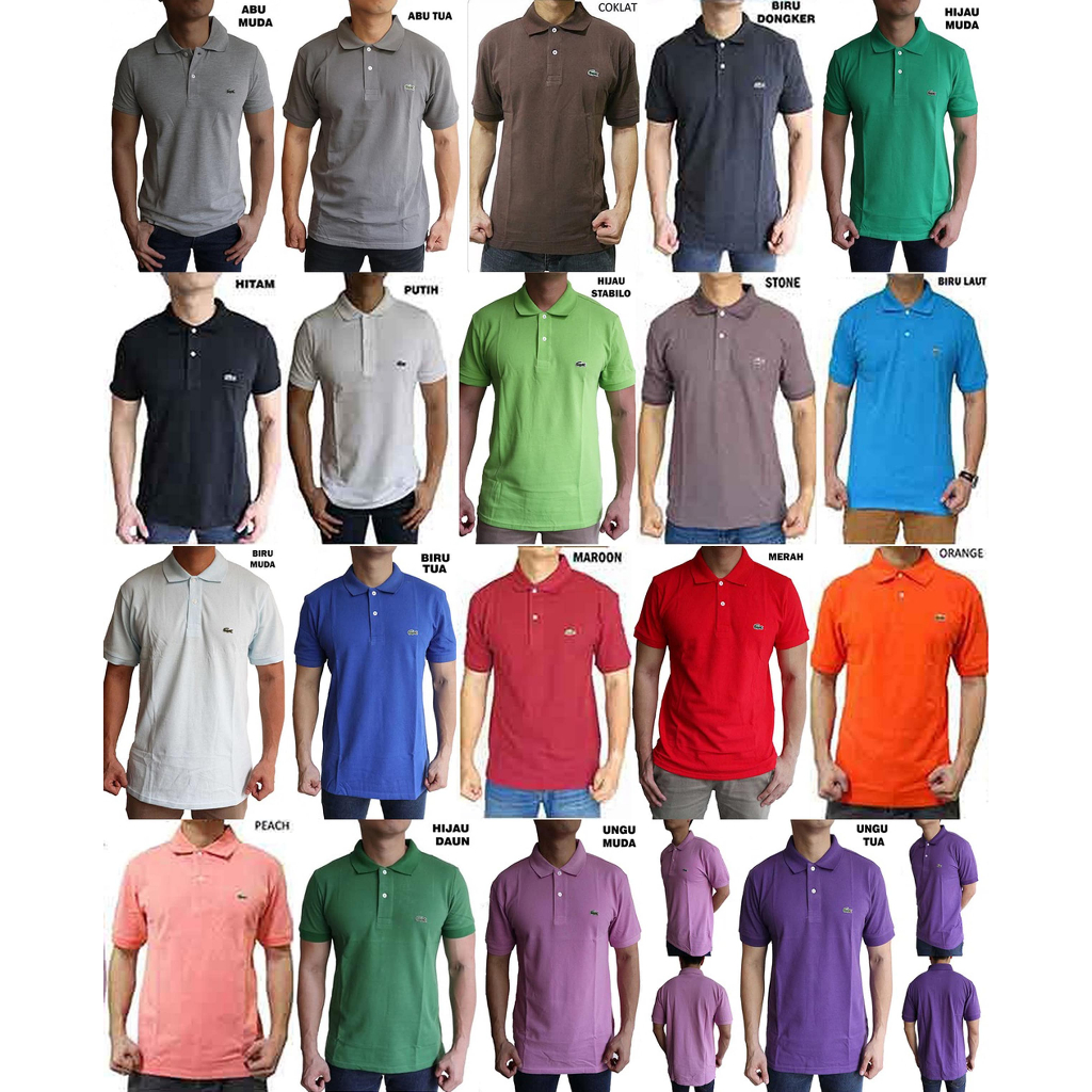 Polo Shirt Pria Kaos Kerah Polos Pakaian Berkera Tshirt Baju Branded Murah Cowok