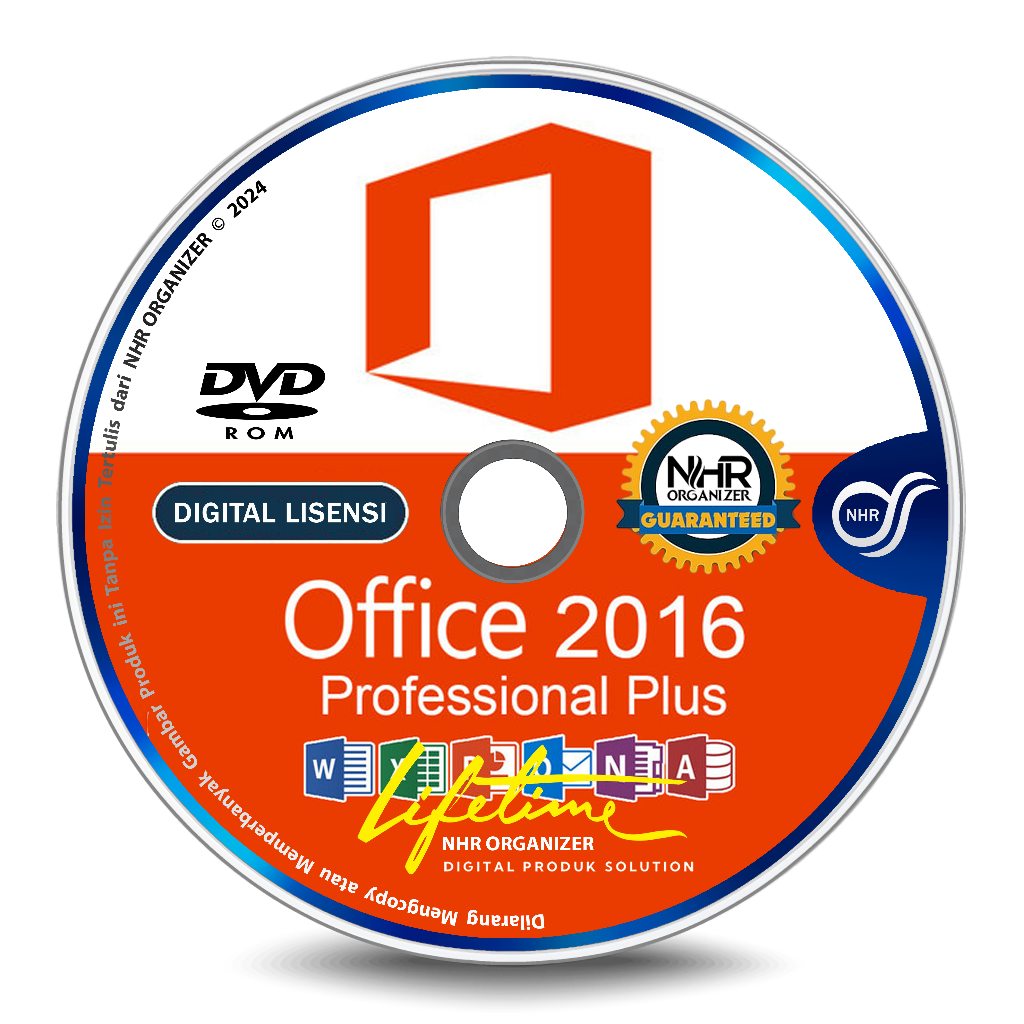 DVD Installer Microsoft® Office® 2016 32-Bit dan 64-Bit | Permanently Activated Digital Lisensi