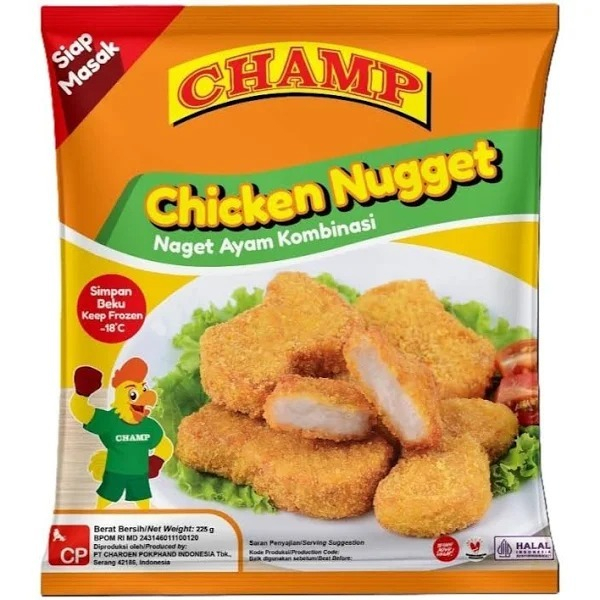 

Champ Chicken Nugget Ayam 225 gr Frozen Food Bandung