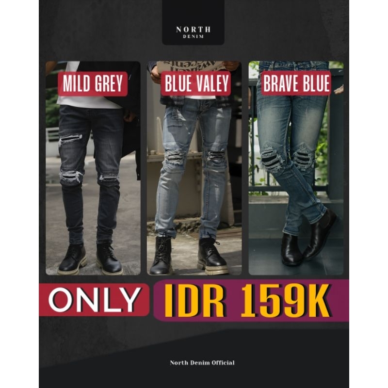 [ TERMURAH 159K ] Celana Jeans Panjang Pria North Denim