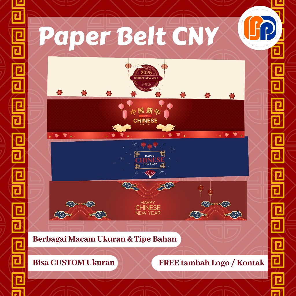 

PAPER BELT/PAPER SLEEVE/LABEL PACKAGING HAMPERS CHINESE NEW YEAR MURAH HARGA PER PAK BISA CUSTOM UKURAN