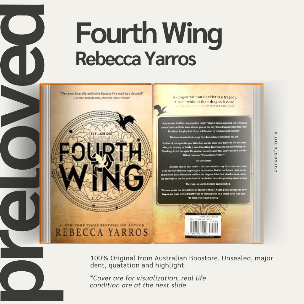Fourth Wing by Rebecca Yarros (PRELOVED)
