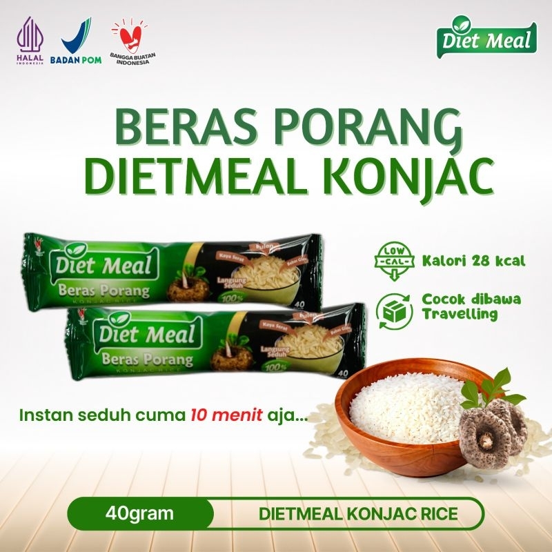 

Beras Porang shirataki DIETMEAL sacet 40 gram