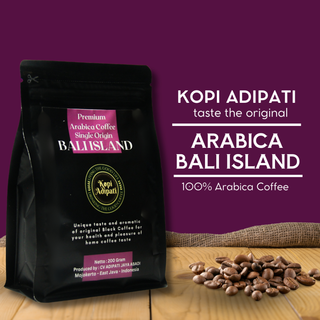 

Kopi Arabika Bali Kintamani 200gr - Premium Coffee Bali Island 200 Gram by Kopi Adipati