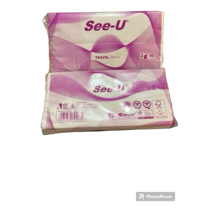 GB Tissue (TRAVEL PACK) SEE U / Tisu 50 Sheets/Tissue See-U Travel Pack 50 Sheets 2 Ply