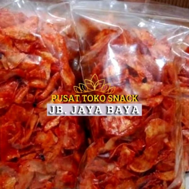 

350 Gram - Keripik Singkong Balado / keripik singkong lengket / Keripik singkong balado rujak / Snack singkong / Kripik singkong / Cemilan singkong pedas Manis Food Camilan Makanan