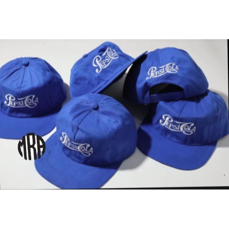 TOPI Snapback Bordir Pepsi/Topi classic vintage Pepsi Warna Biru