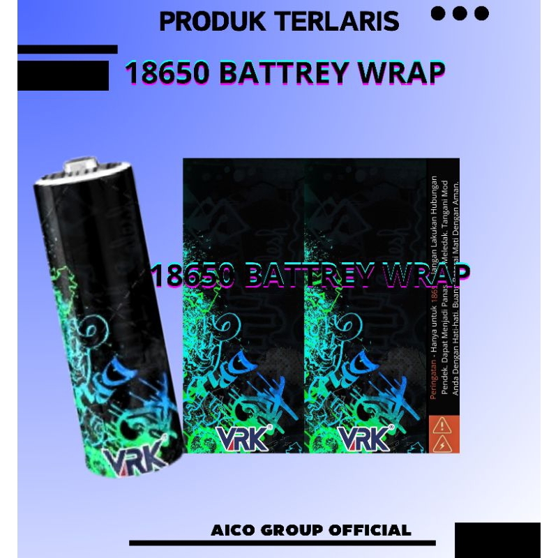 

FAMSTORE - Pelindung Baterai - Stikerskin Wrap Baterai 18650 Motif Grafity Full Motif Desain Dan Anti Gores