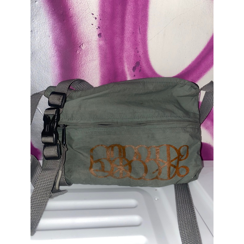 Ghetto slayer "Send7" Shoulder Bag Green Sage