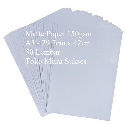 

ll Murah Banget A3 Kertas Matte Paper 15gram A3 isi 5 Lembar Q78