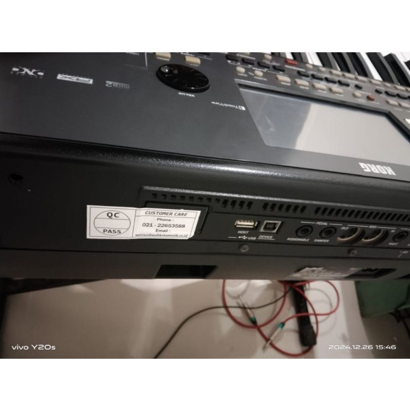 Keyboard  second KORG  PA600 V1 OS 02  segel atas