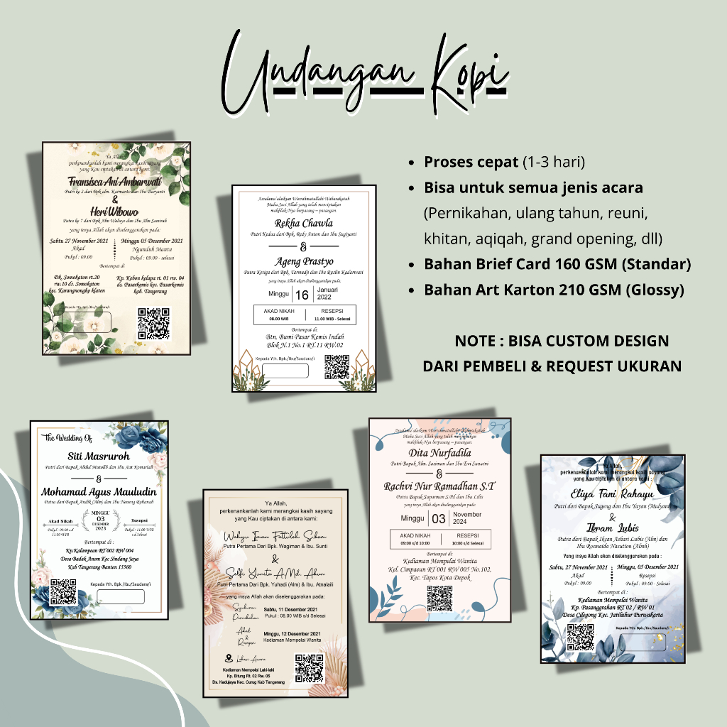 Undangan Kopi Sabun Masako Nutrisari Permen Pernikahan / Undangan Pernikahan Mini / Undangan Kopi Kh