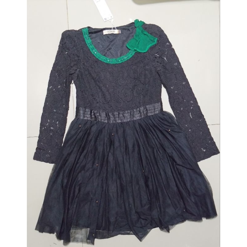 Dress anak pesta dress brukat tutu anak mewah LD maks 84 dress hitam