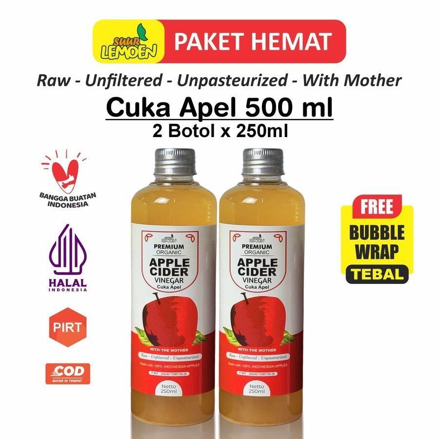 

CUKA APEL 2X250 ML PREMIUM ORGANIK APPLE CIDER VINEGAR 250 ML ORGANIC