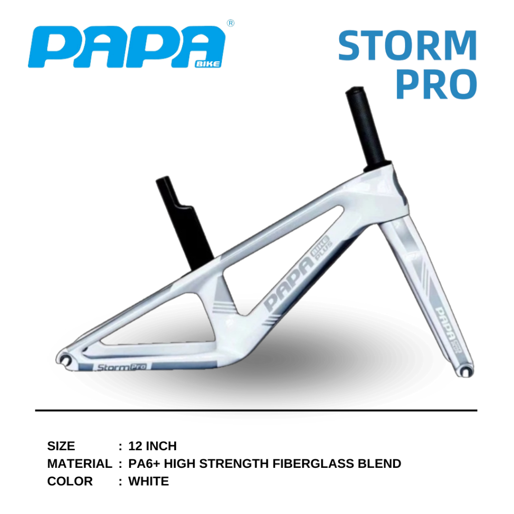 Papabike Storm Pro Frame Sepeda Anak Pushbike Balance Bike Carbon