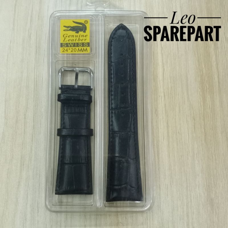 Tali jam kulit / 24mm