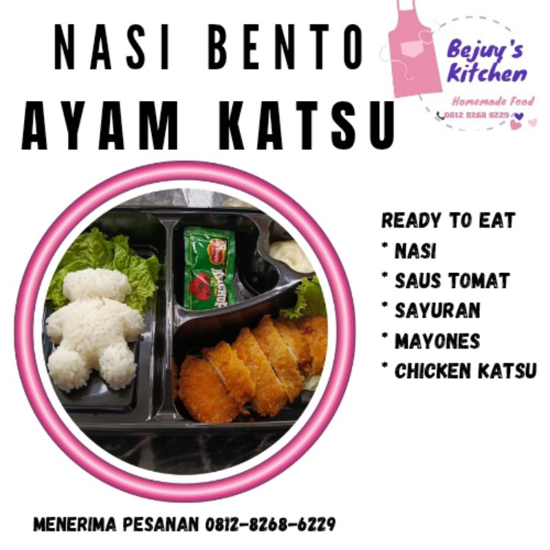 

BEJUY'S KITCHEN NASI BENTO KATSU DENGAN SAOS TOMAT MAYONES