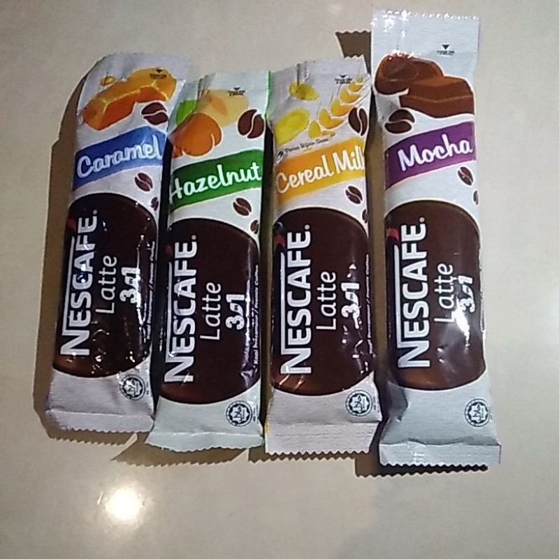 

Nescafe Latte 3 in 1, caramel, hazelnut, mocha ECERAN