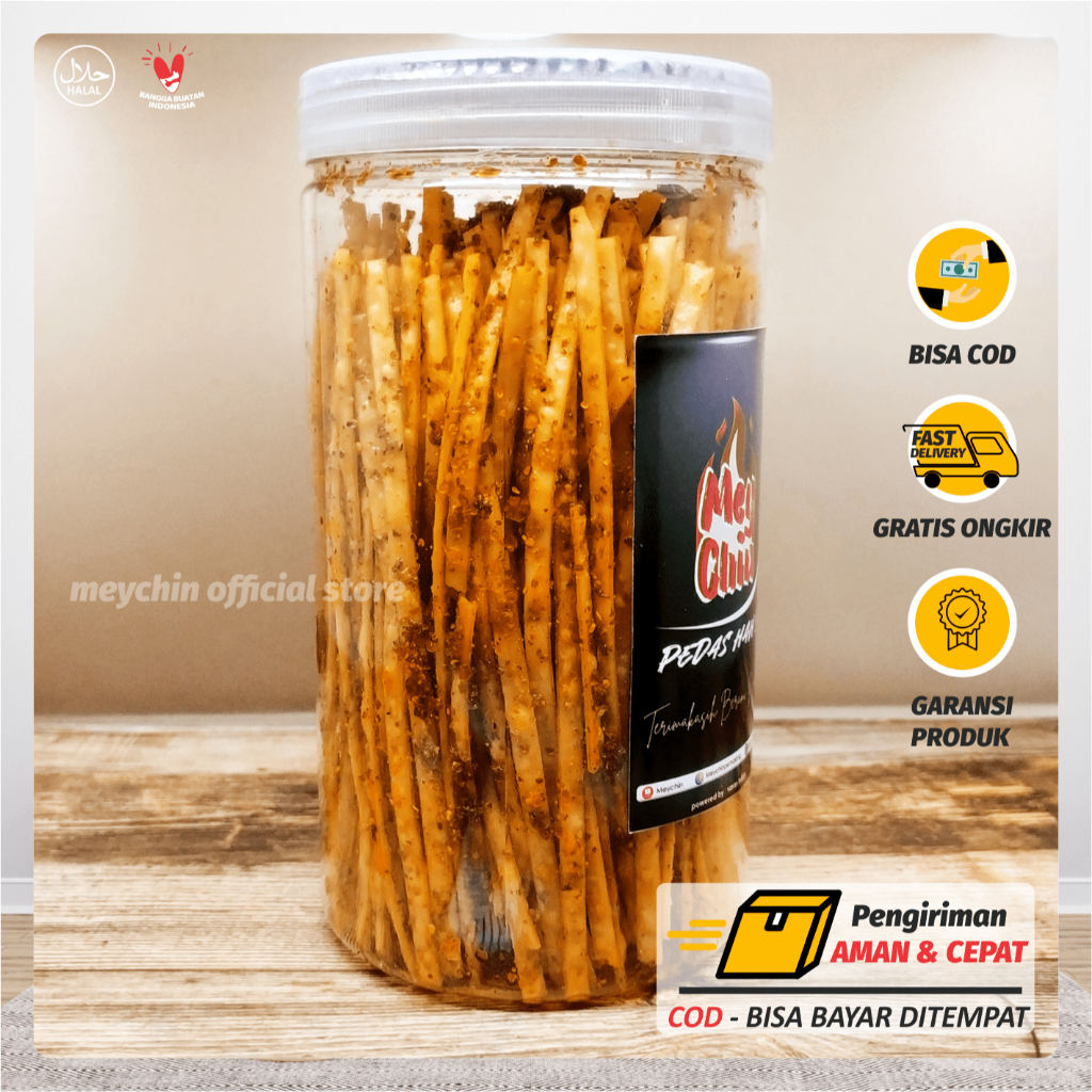 

COD LIDI GEPENG MIE LIDI MEYCHIN CEMILAN ENAK PEDAS NAMPOL KEMASAN PREMIUM TOPLES 1000ML