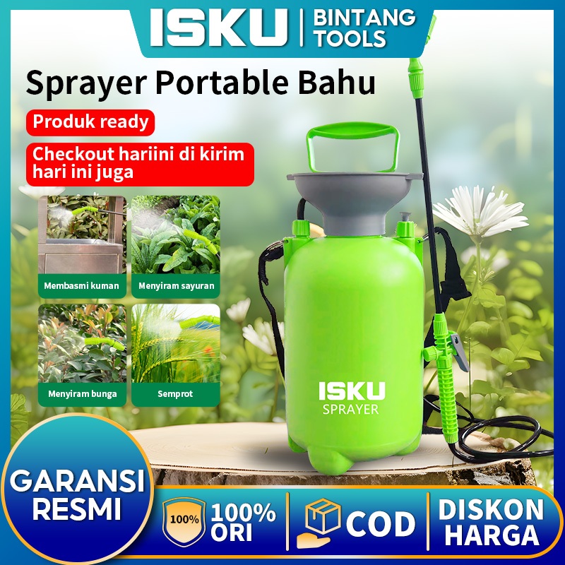 Isku Sprayer Tanaman 5L Sprayer Semprot Sprayer Elektrik 5 Liter Pressure Sprayer Alat Kebun Multifu