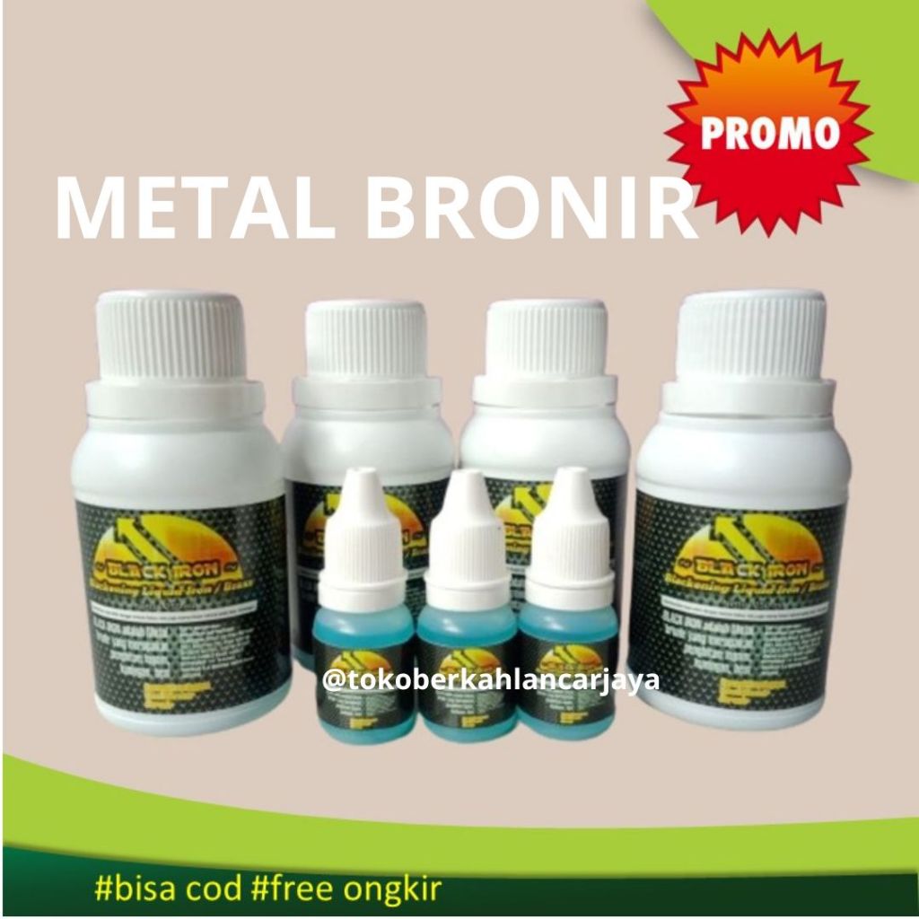BLACK IRON METAL BRONIR PENGHITAM BESI KUNINGAN