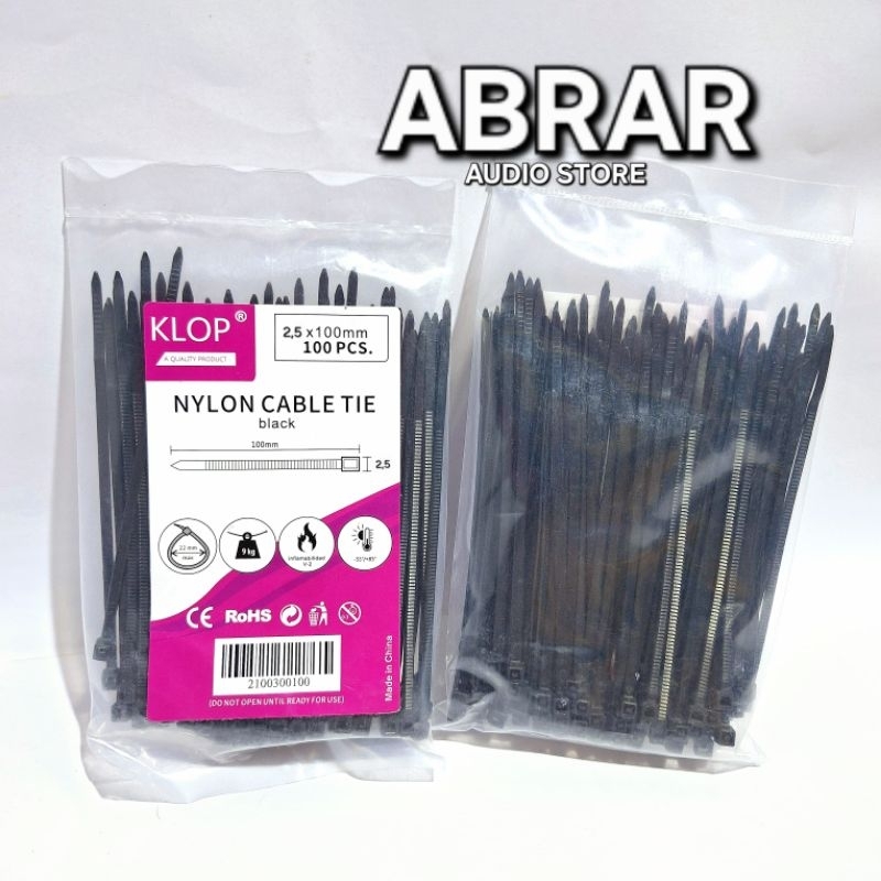 

KABEL TIES/ TALI KABEL KLOP 10CM 2,5 X 100MM ( ISI 100 )