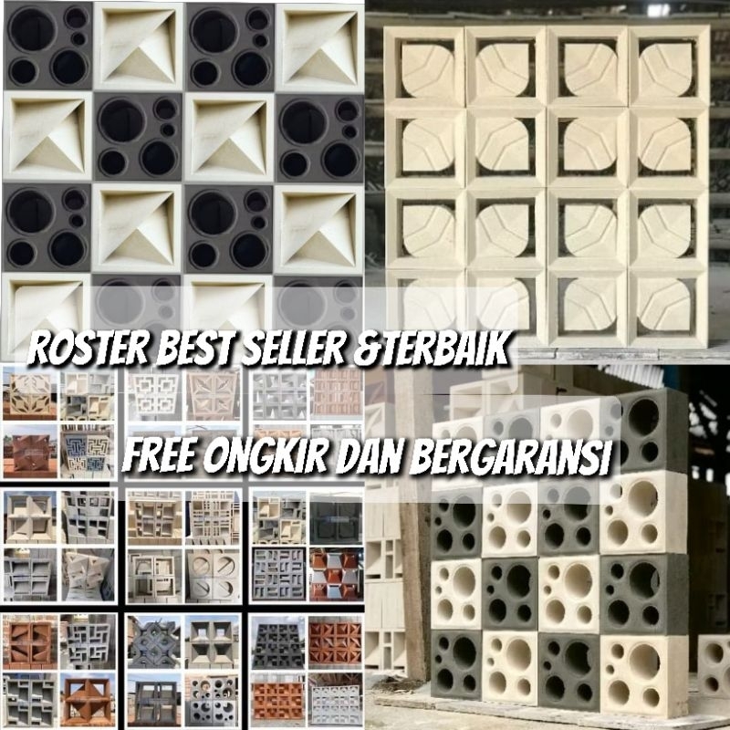 roster beton minimalis/roster unik/loster lubang angin/loster rumah/pagar sekat