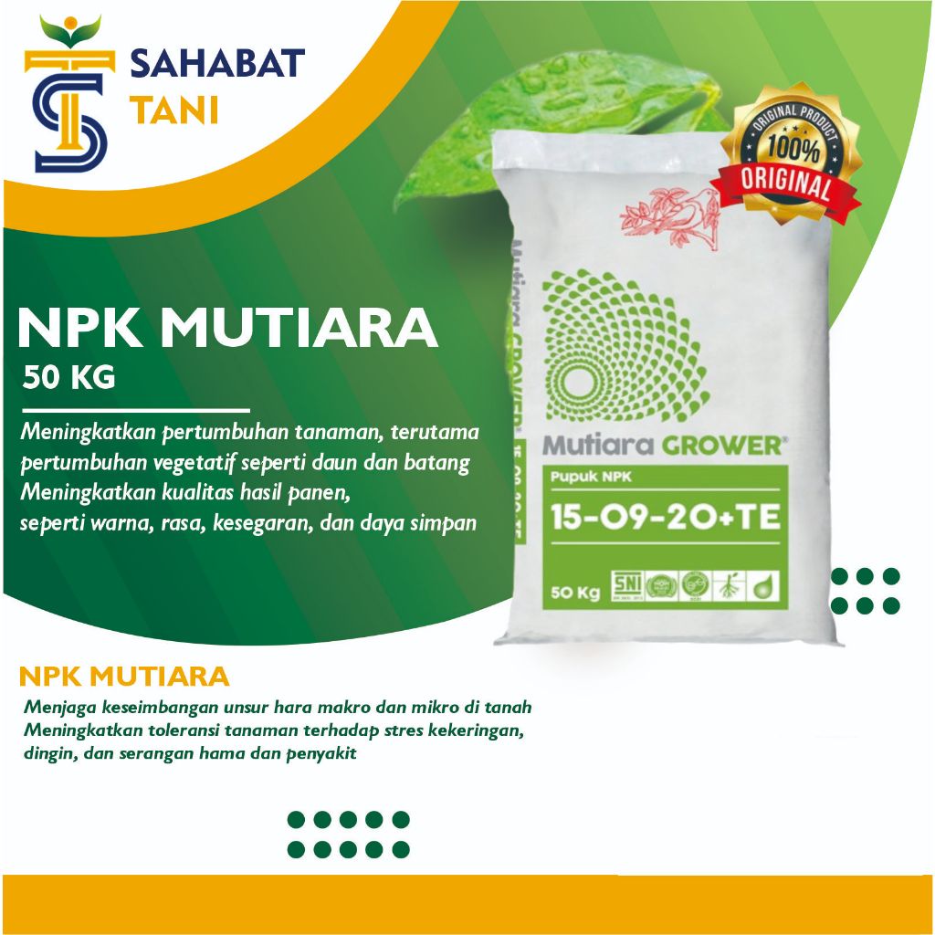 PUPUK MEROKE NPK MUTIARA GROWER 50 KG