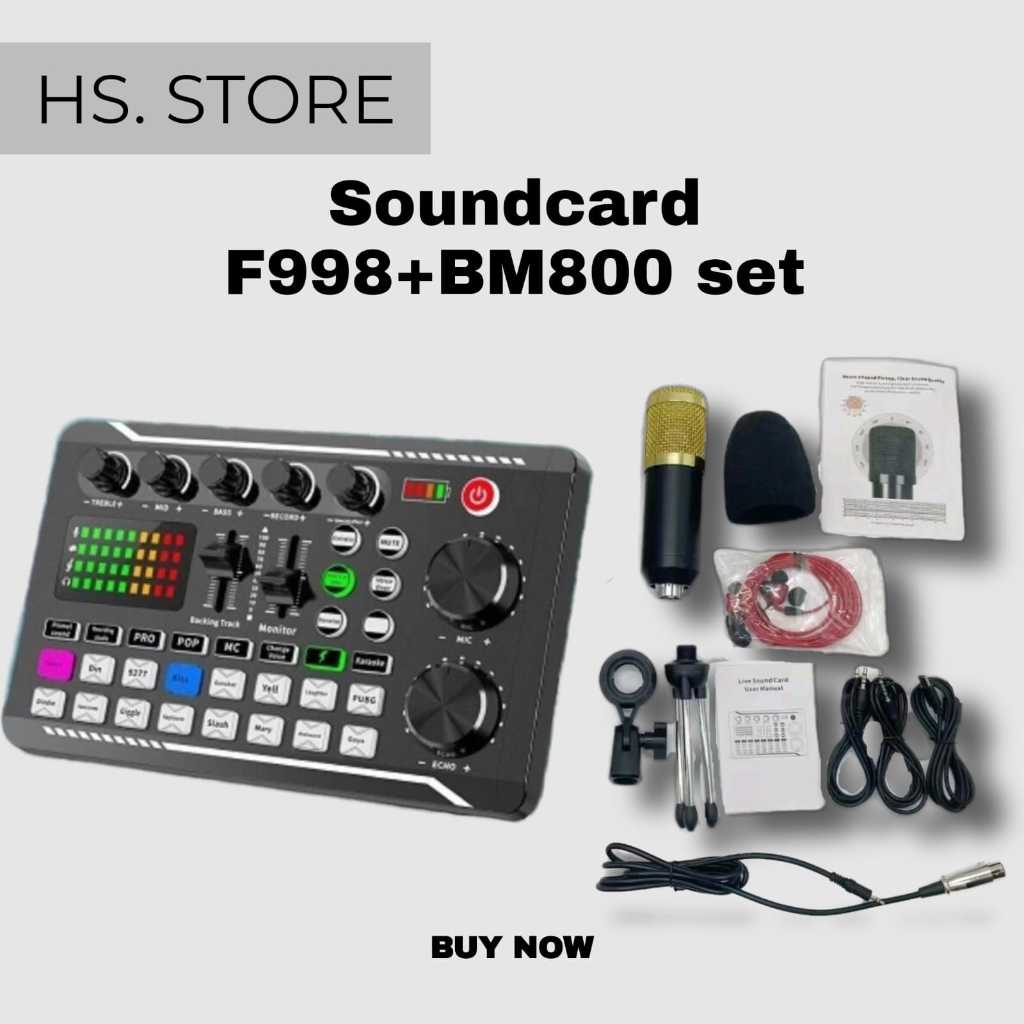 Audio Bluetooth Soundcard Sound Card F998 Eksternal USB Untuk Phone Pc Sound Card Live