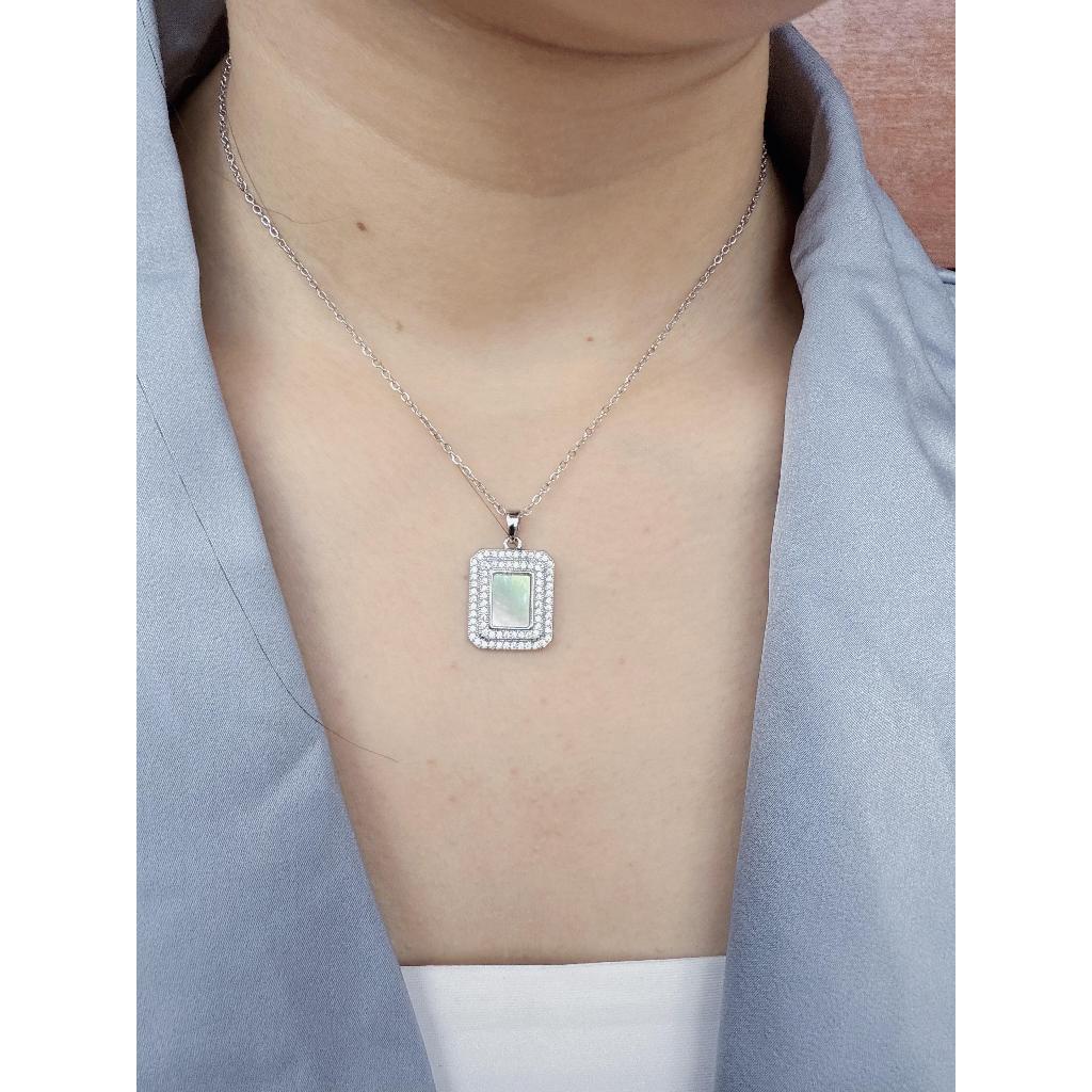 Kalung Titanium Anti Karat 18k Gold / Necklace Liontin Plat KMT001