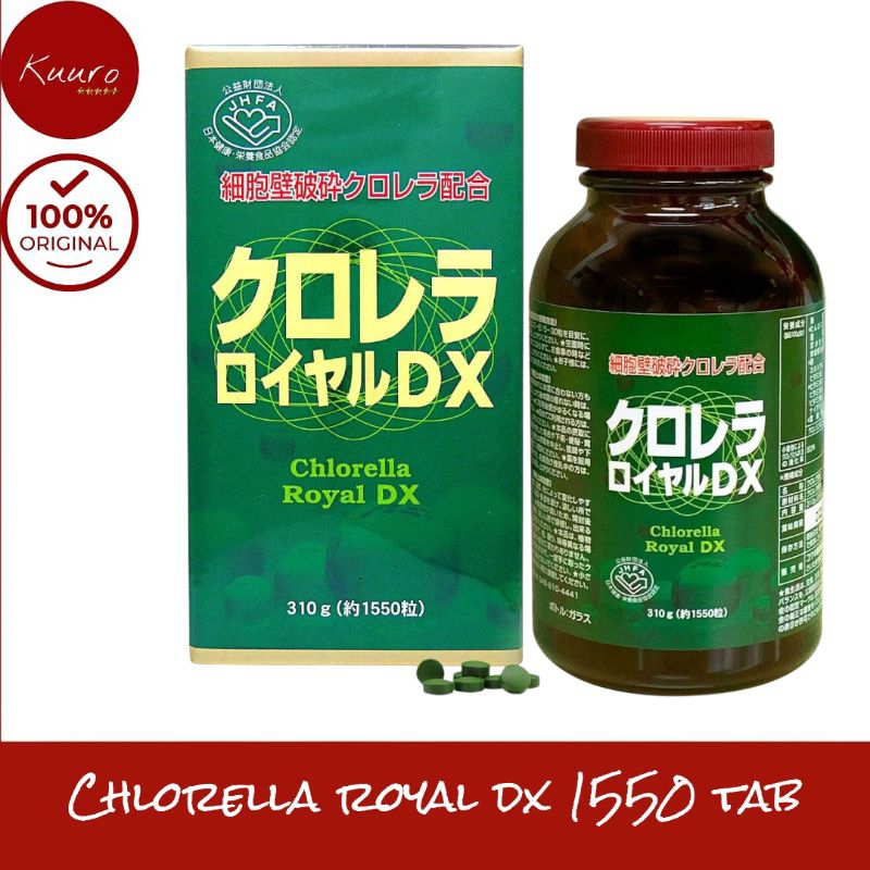 Chlorella Royal DX 1550 butir Detox Anti Oxidant 100% Original Jepang