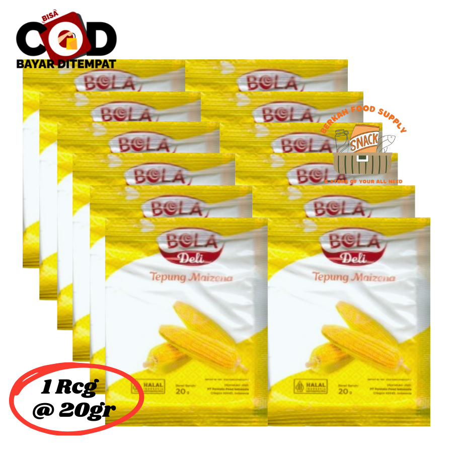 

[ BERKAH ] Bola Deli Tepung Maizena Renceng 10X20gr Tepung Pati Jagung 100% Corn Starch Halal