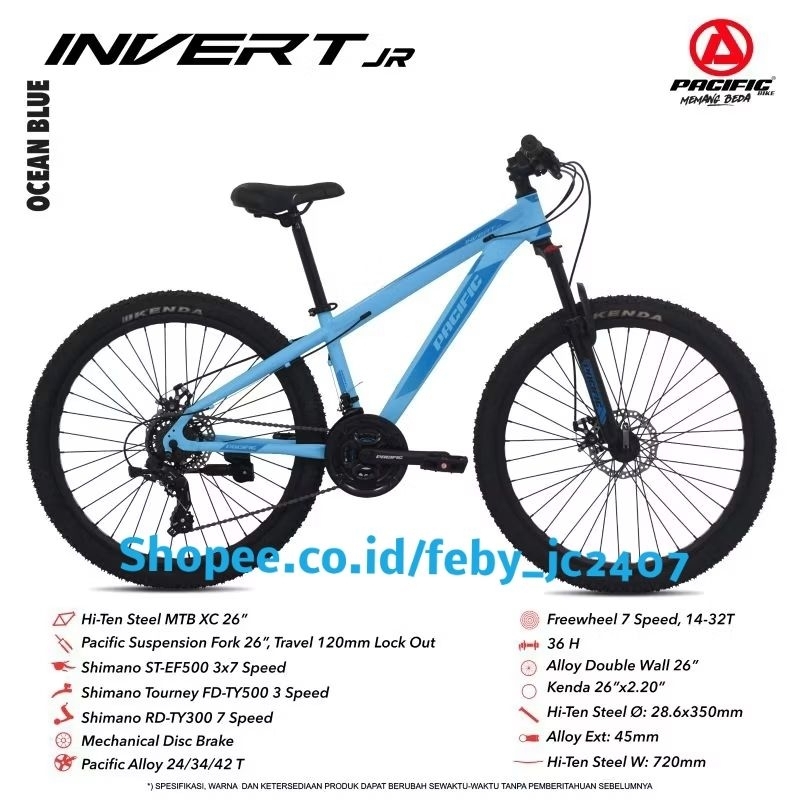 Sepeda Gunung MTB Pacific INVERT JR 26 inch