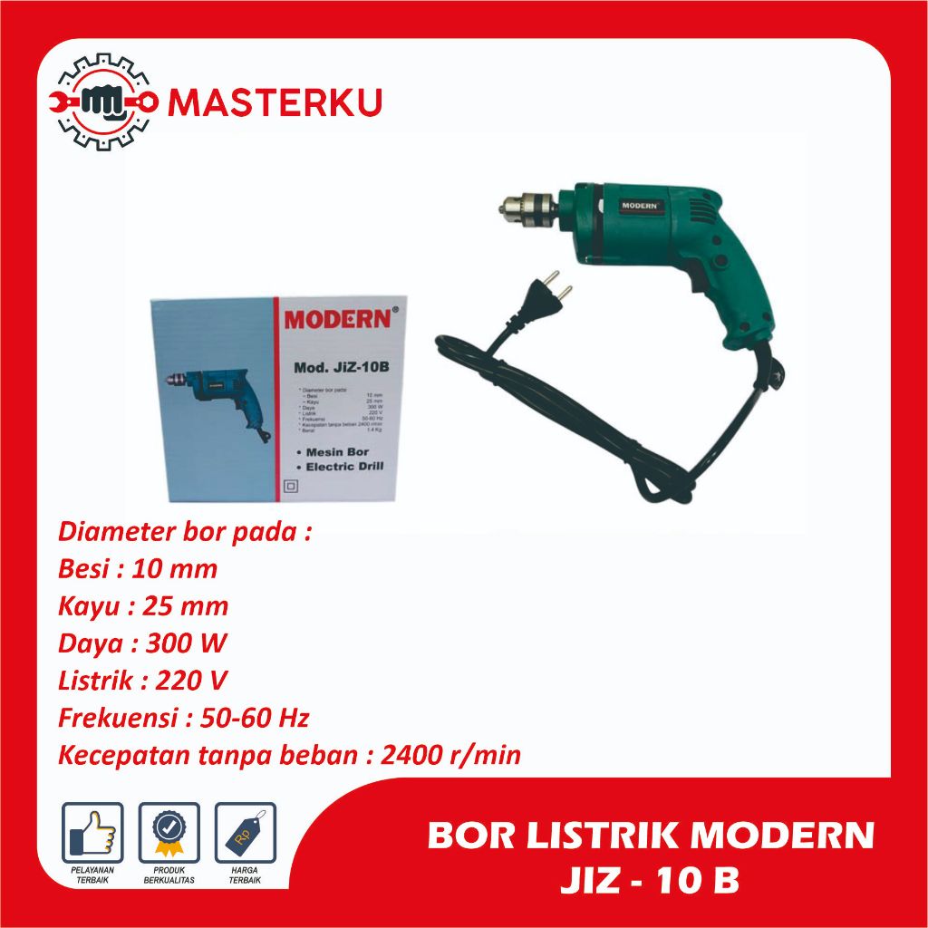 Bor Listrik Modern JIZ-10B / Bor Listrik Tangan