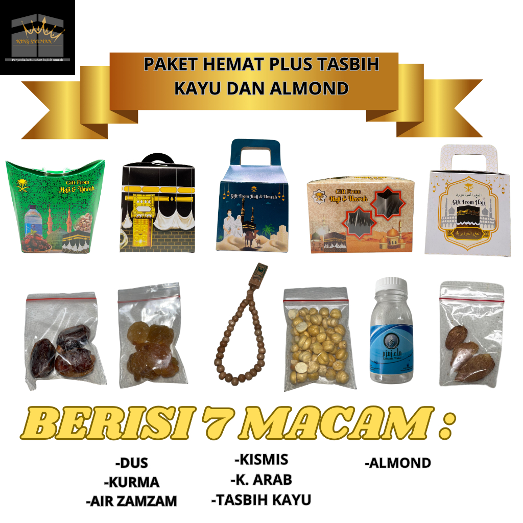 

Paket Hemat Oleh oleh Haji dan Umroh + Almond + Tasbih Kayu