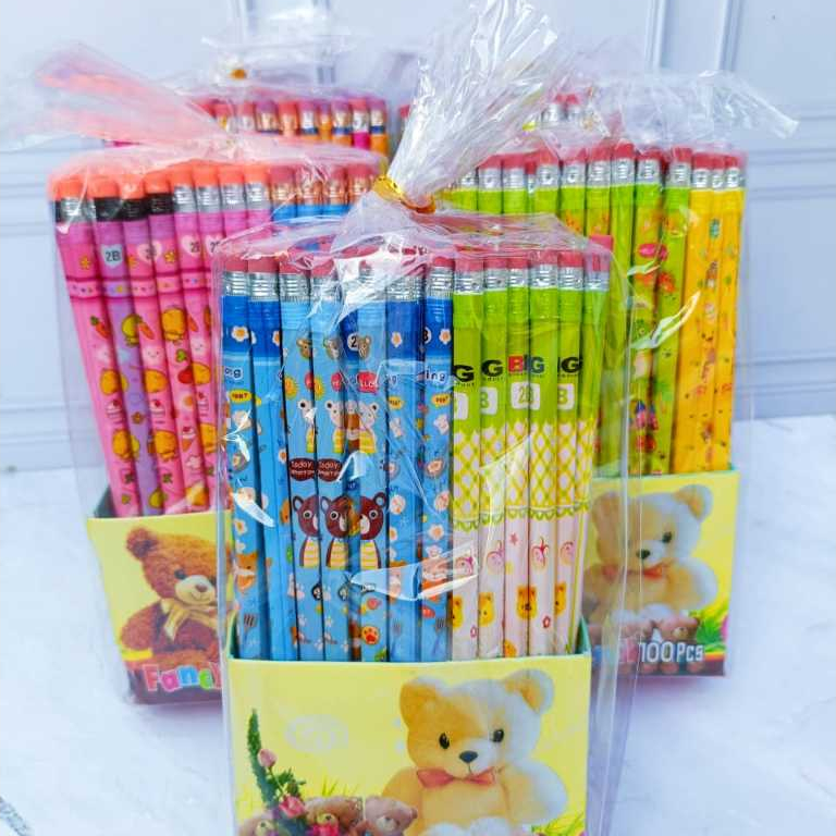

CTK031 100 PCS PENSIL 2B KARAKTER FANCY ADA PENGHAPUS ISI 100 PCS