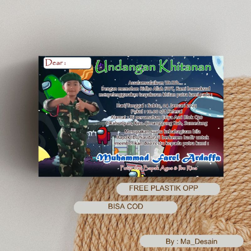 undangan khitanan spiderman/undangan anak murah/undangan khitanan anak / ucapan khitanan/ undangan m