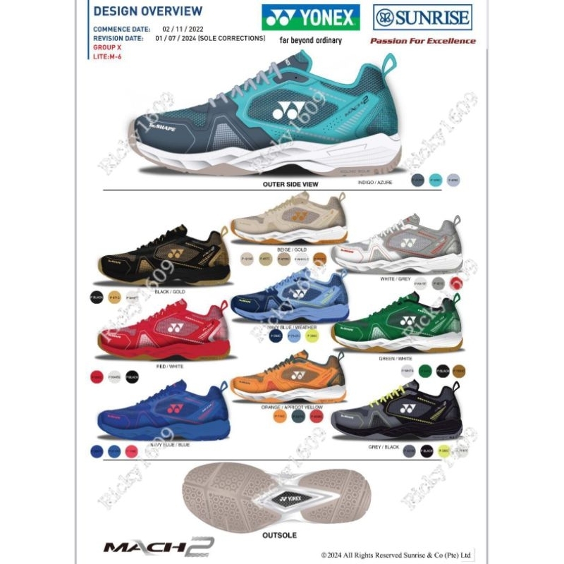 SEPATU BADMINTON YONEX MACH / MACH 2 - SEPATU YONEX MACH / MACH 2 - TRUCUSHION - TRU SHAPE - ORIGINA