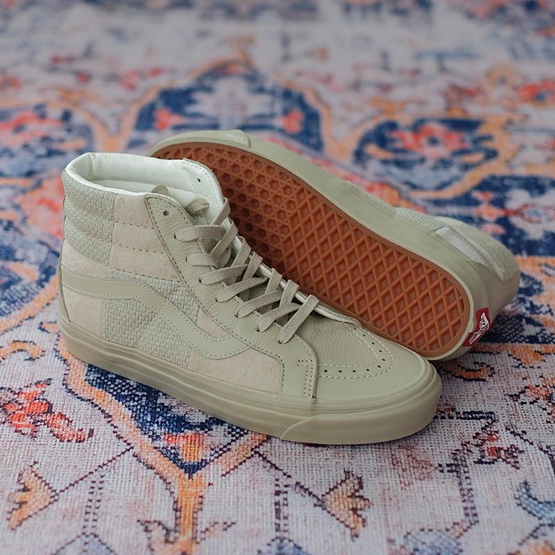 Vans Sk8 High Anaheim Mix Material Eucalyptus 100% ORIGINAL RESMI