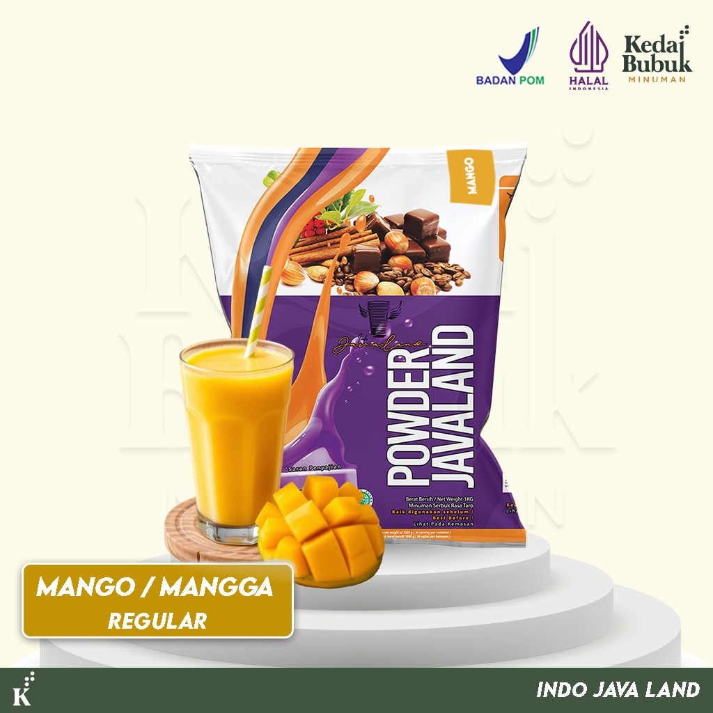 

Javaland Bubuk Minuman Rasa Mango / Mangga 1Kg - Regular Plain | Bubble Powder Drink Boba