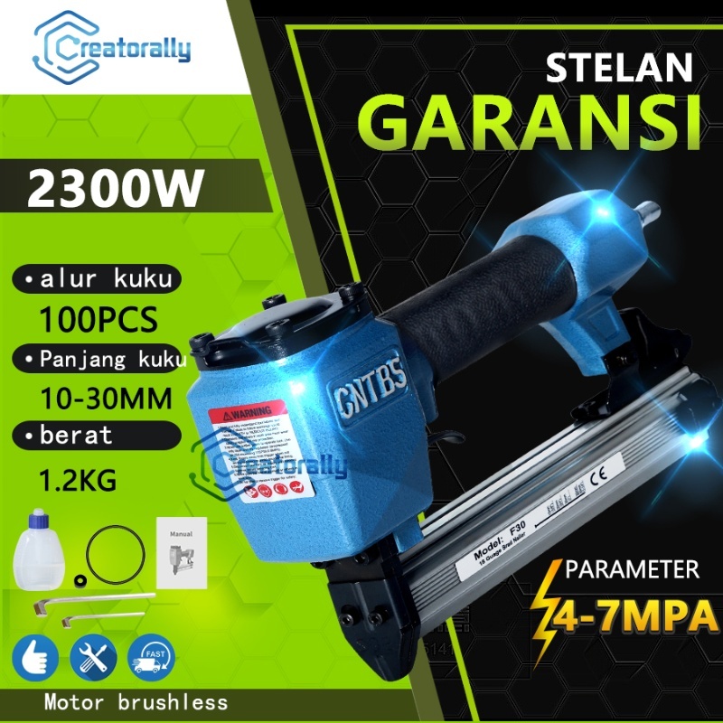 CREATORALLY Mesin Paku Tembak angin Pneumatic Nailer Air nailer gun Air Nailer Kompresor