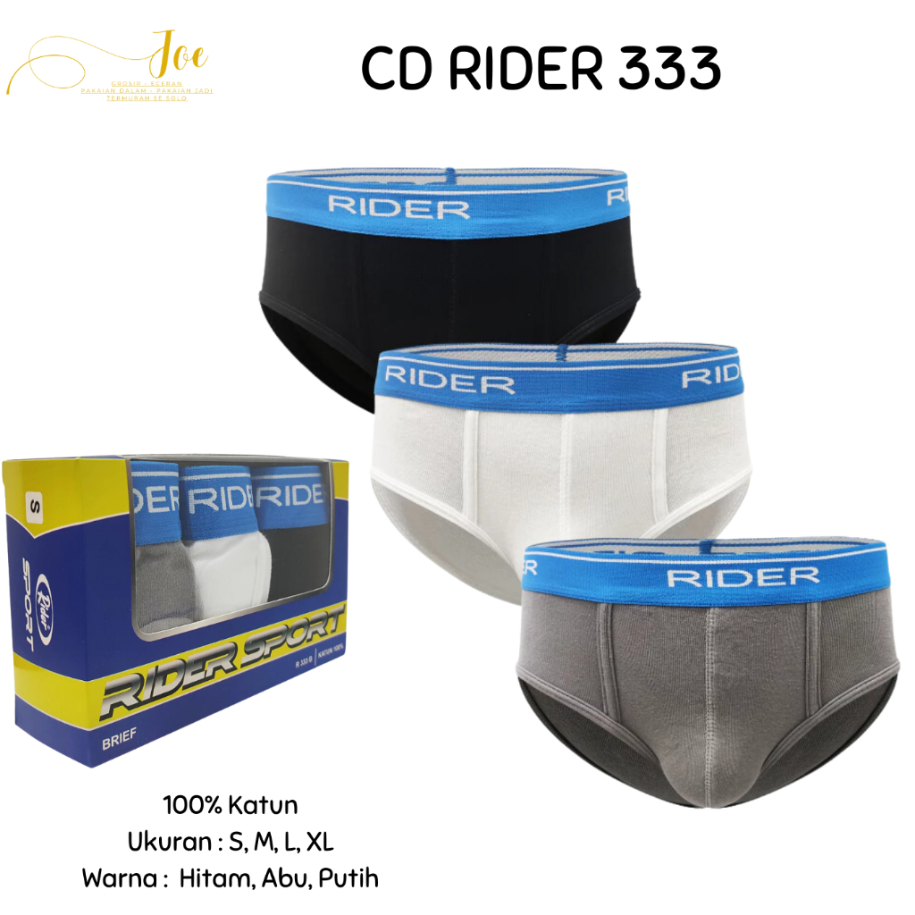 ISI 3 / CD RIDER R 333 B Pria / Celana Dalam Pria RIDER / Pakaian Dalam Cowok