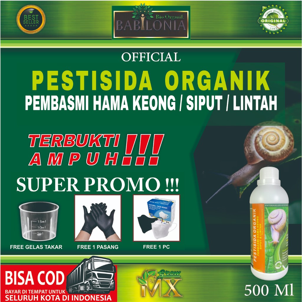 Pestisida Organik Cair Pembasmi Hama Keong, Siput & Lintah 500ml / Pembasmi Hama Keong, Siput & Lint