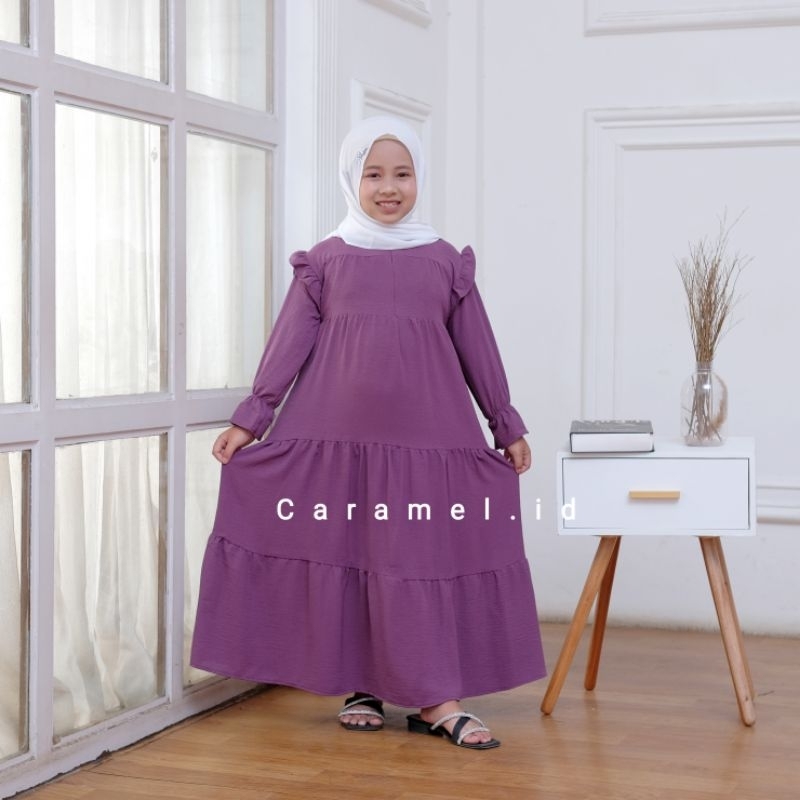 Gamis Anak Rempel Susun Gamis Anak Crinkle Airflow Terbaru Kekinian Model Anak Lucu Muslimah
