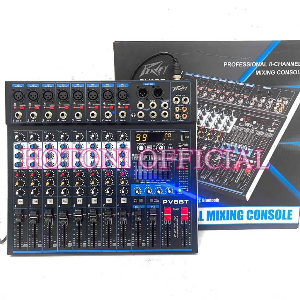 Mixer Audio Peavey PV8BT , Pdofessional Mixer Peavey Bagus , Murah , Bestseller ( Bisa COD )